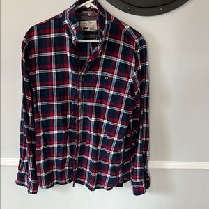 On The Road Men's Red and Blue Plaid Shirt